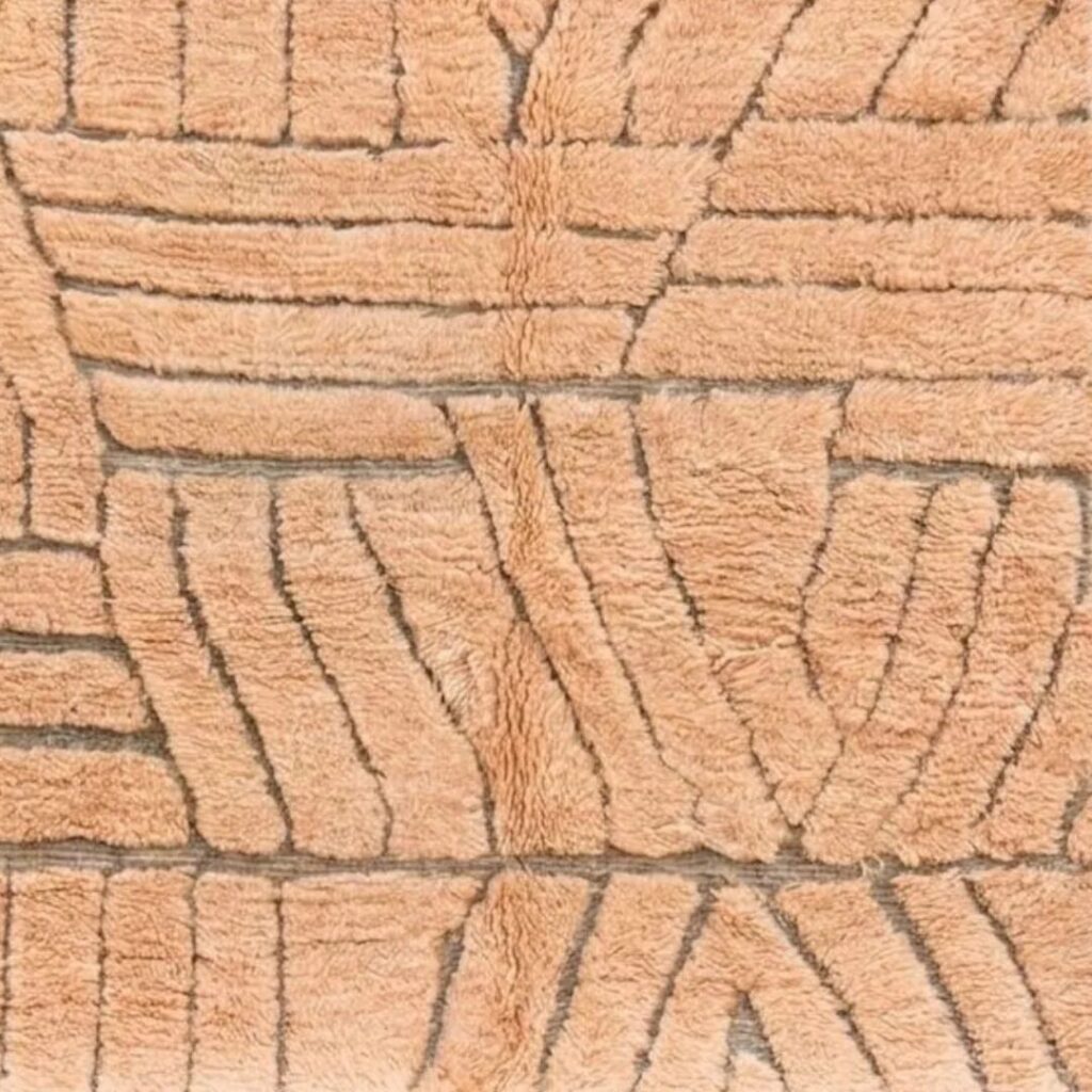 Detail návrhu koberce interiéru obývacího pokoje s kuchyní od interiérové designérky Jany Pařízkové